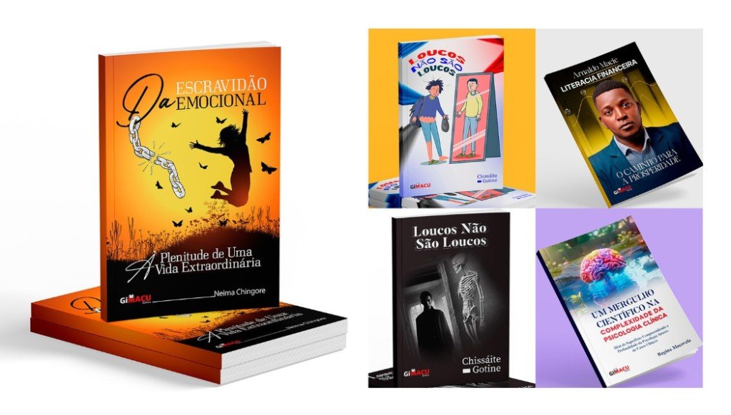 Capas de livros — colecção e mockups